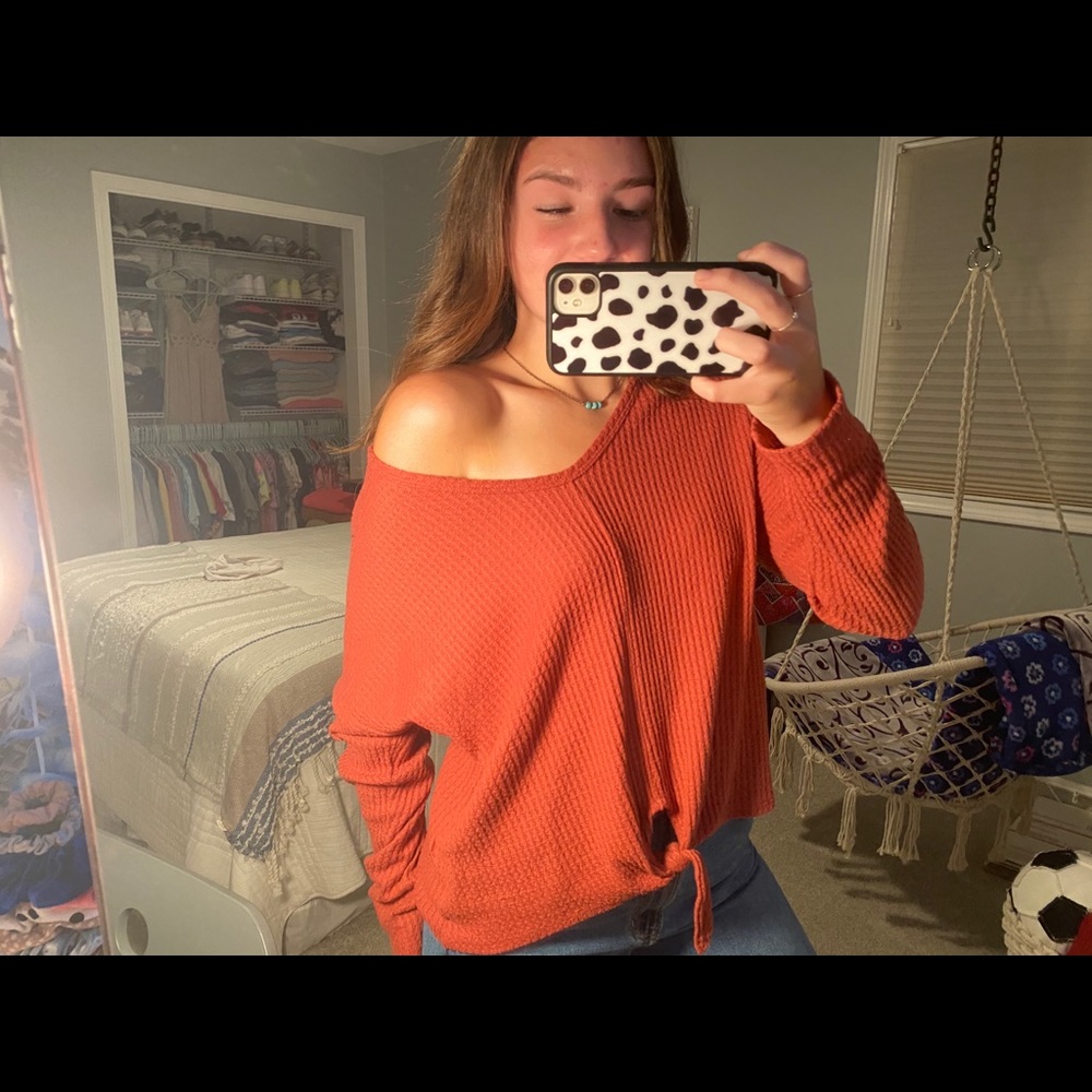 waffle knit sweater